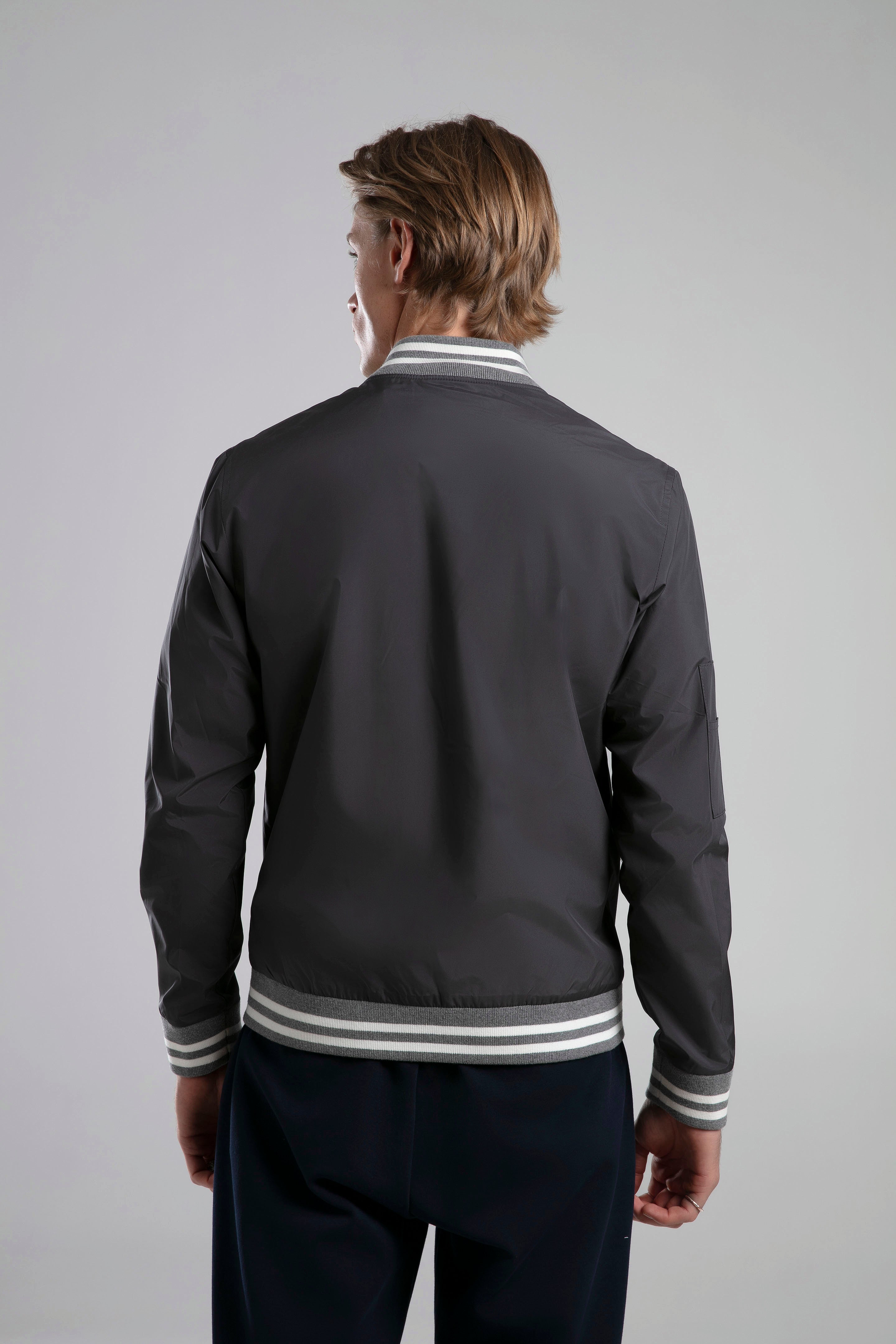 Çıtçıtlı Bomber Ceket - Kahverengi