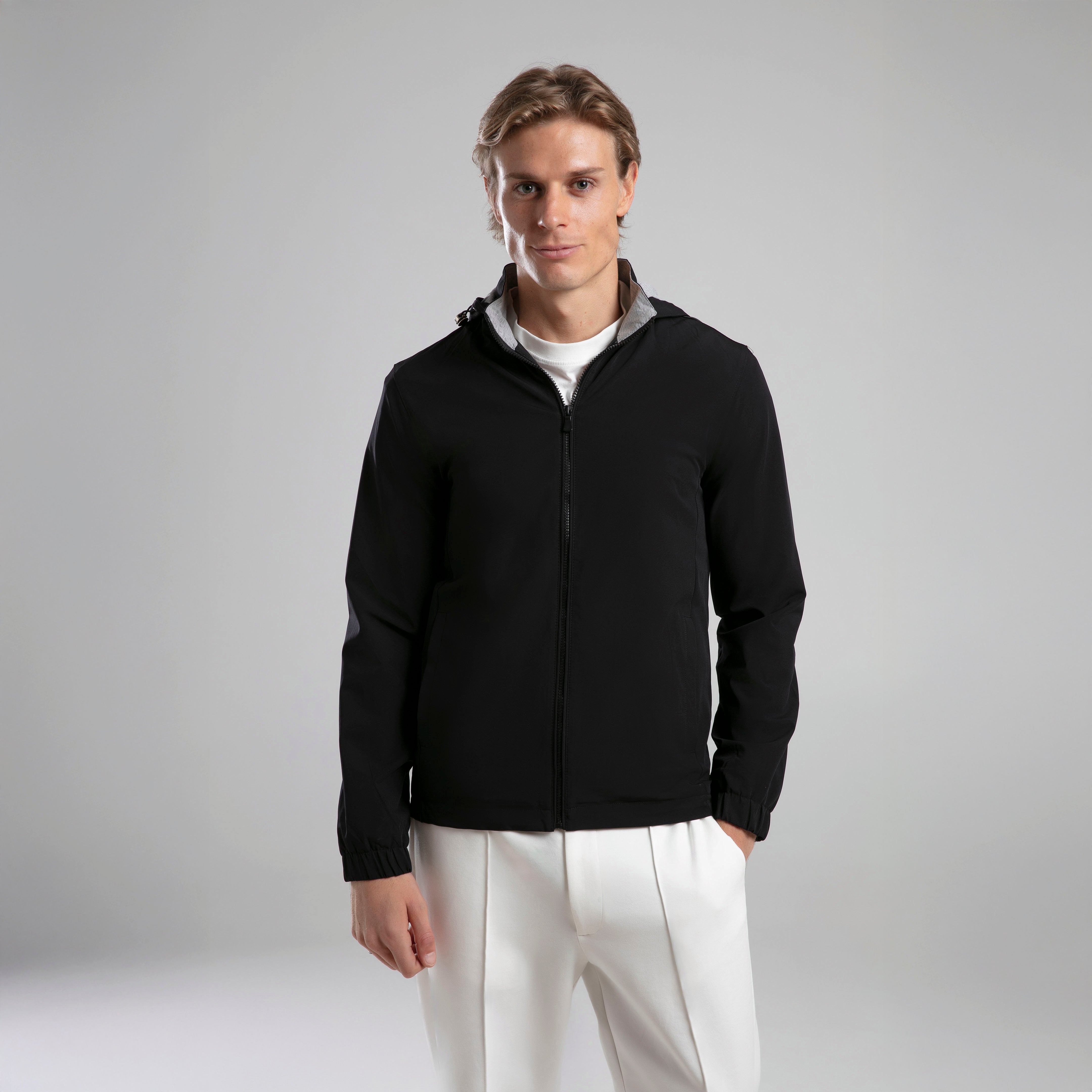 Kapüşonlu Fermuarlı Ceket