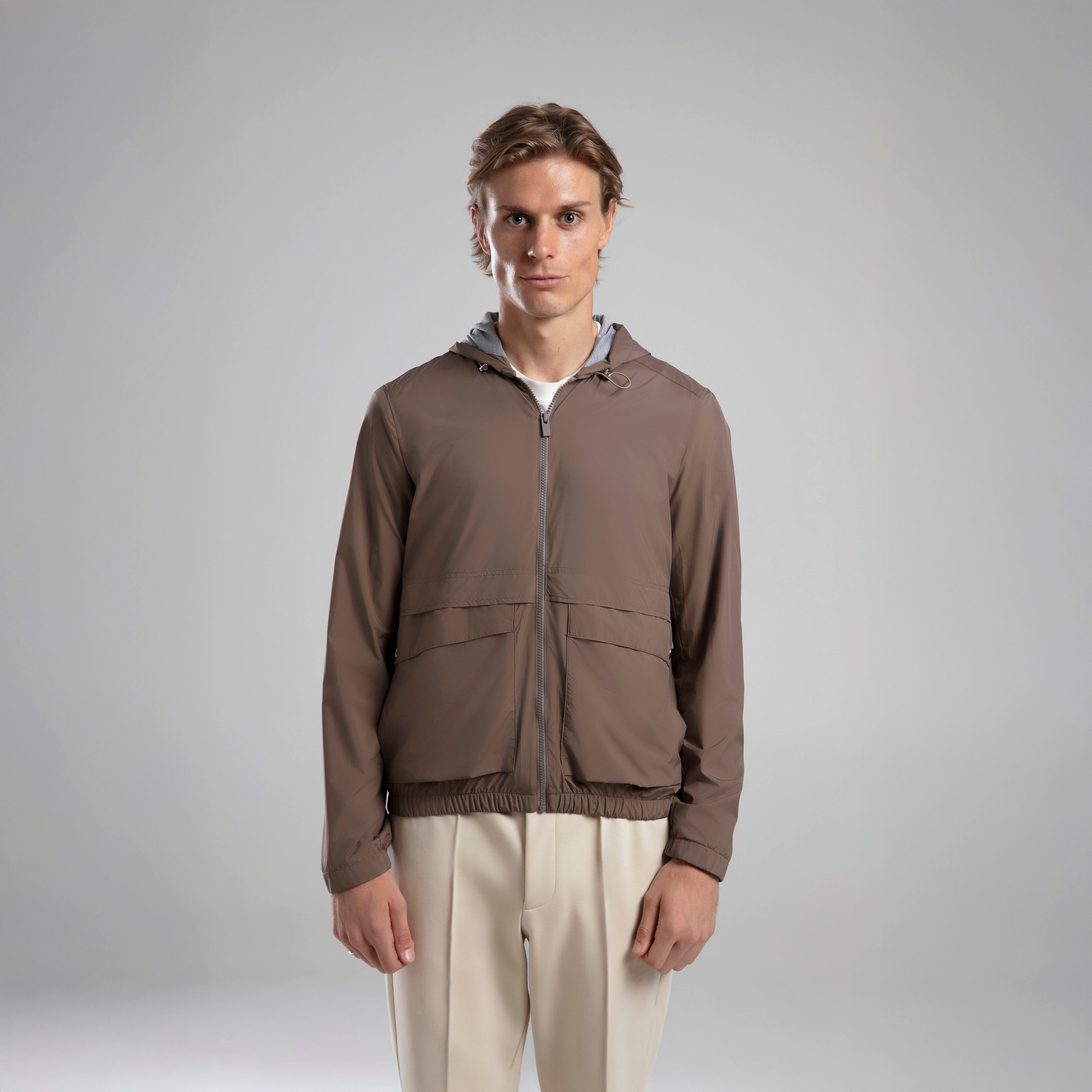 Kapüşonlu Fermuarlı Ceket