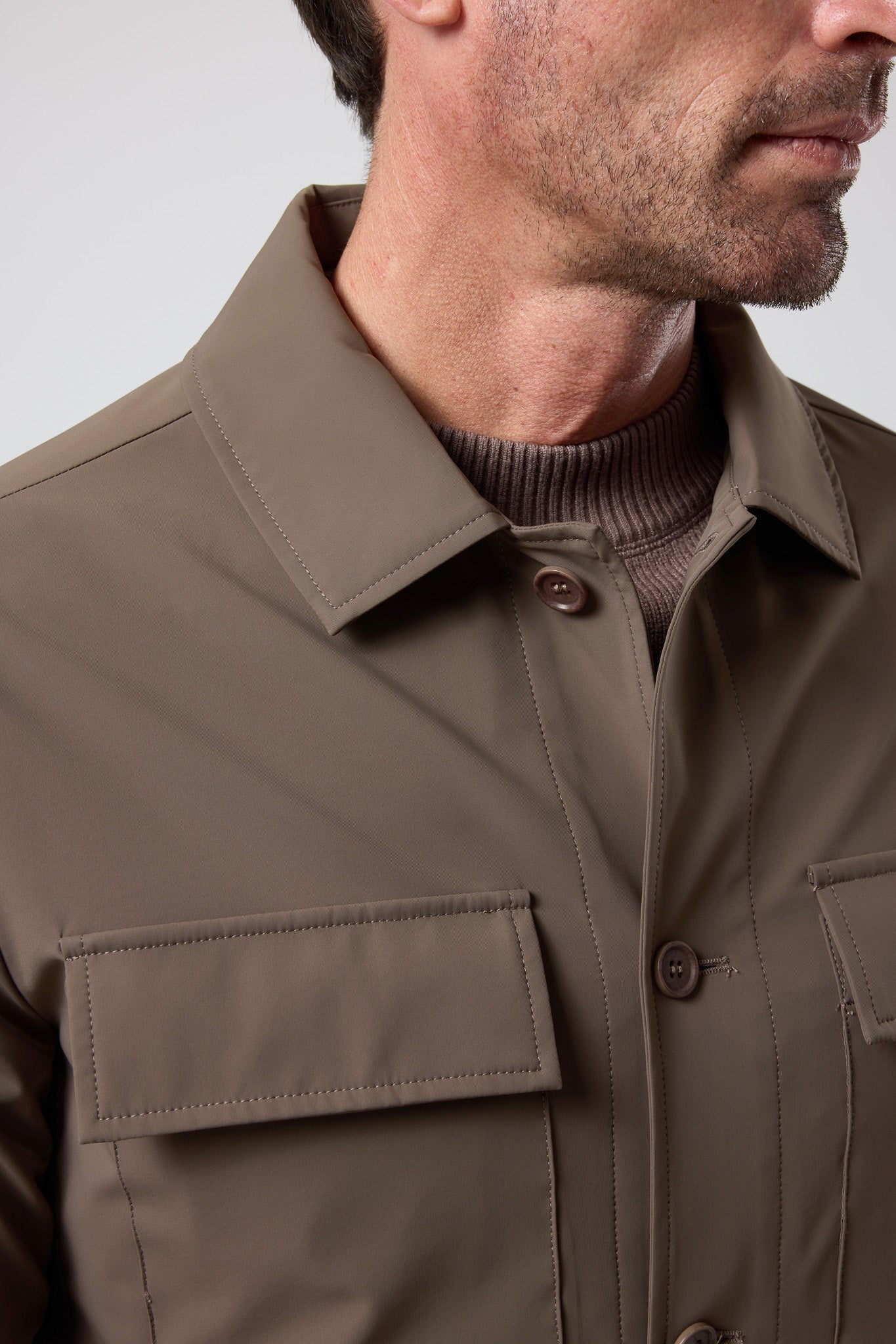 Dik Yaka Fermuarlı Ceket - CKT-5032-BEIGE-S - CKT-5032-BEIGE-S_15
