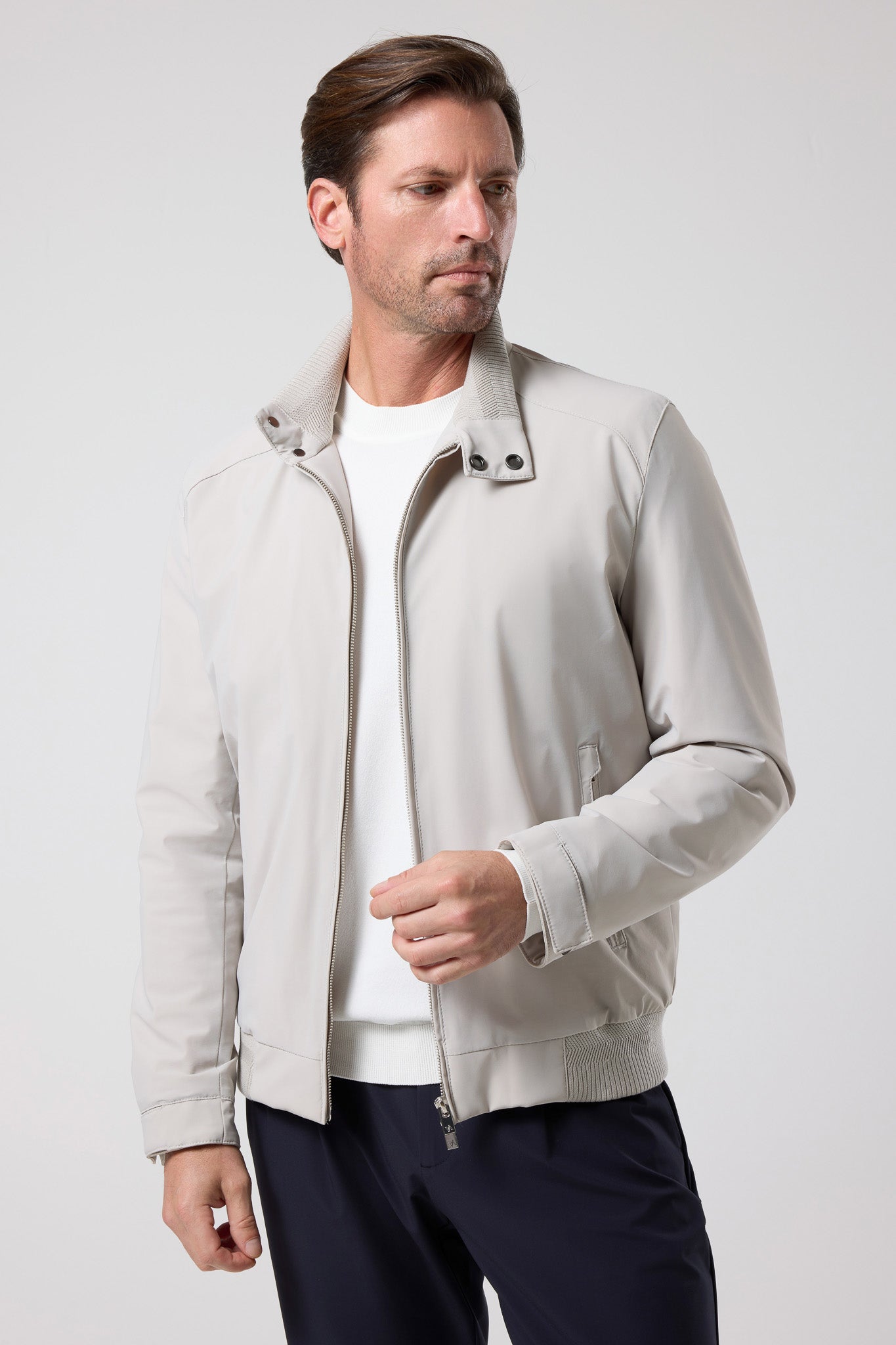 Dik Yaka Fermuarlı Ceket - CKT-5032-BEIGE-S - CKT-5032-BEIGE-S_2
