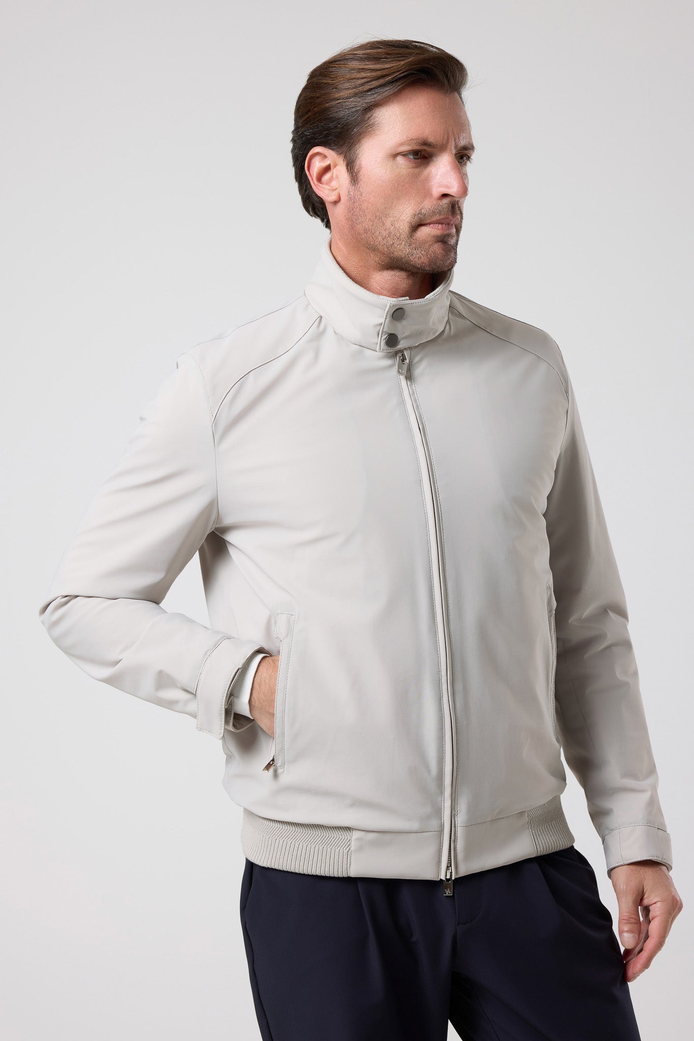 Dik Yaka Fermuarlı Ceket - CKT-5032-BEIGE-S - CKT-5032-BEIGE-S_4