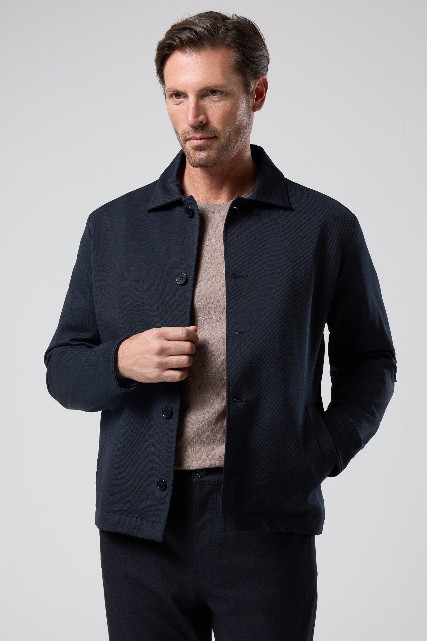 Düğmeli Klasik Yaka Ceket - CKT-5033-BEIGE-S - CKT-5033-BEIGE-S_27