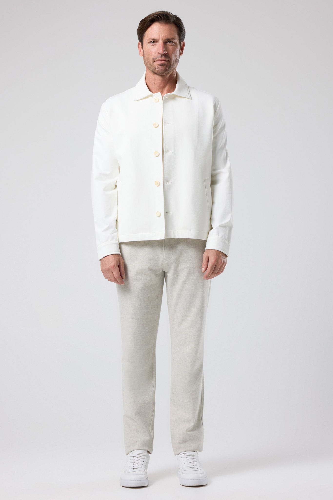 Düğmeli Klasik Yaka Ceket - CKT-5033-BEIGE-S - CKT-5033-BEIGE-S_34