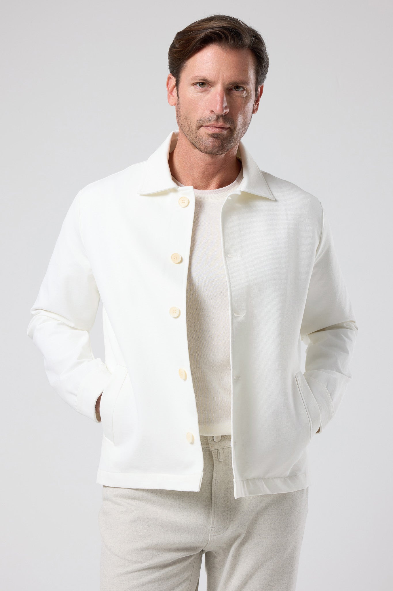 Düğmeli Klasik Yaka Ceket - CKT-5033-BEIGE-S - CKT-5033-BEIGE-S_38