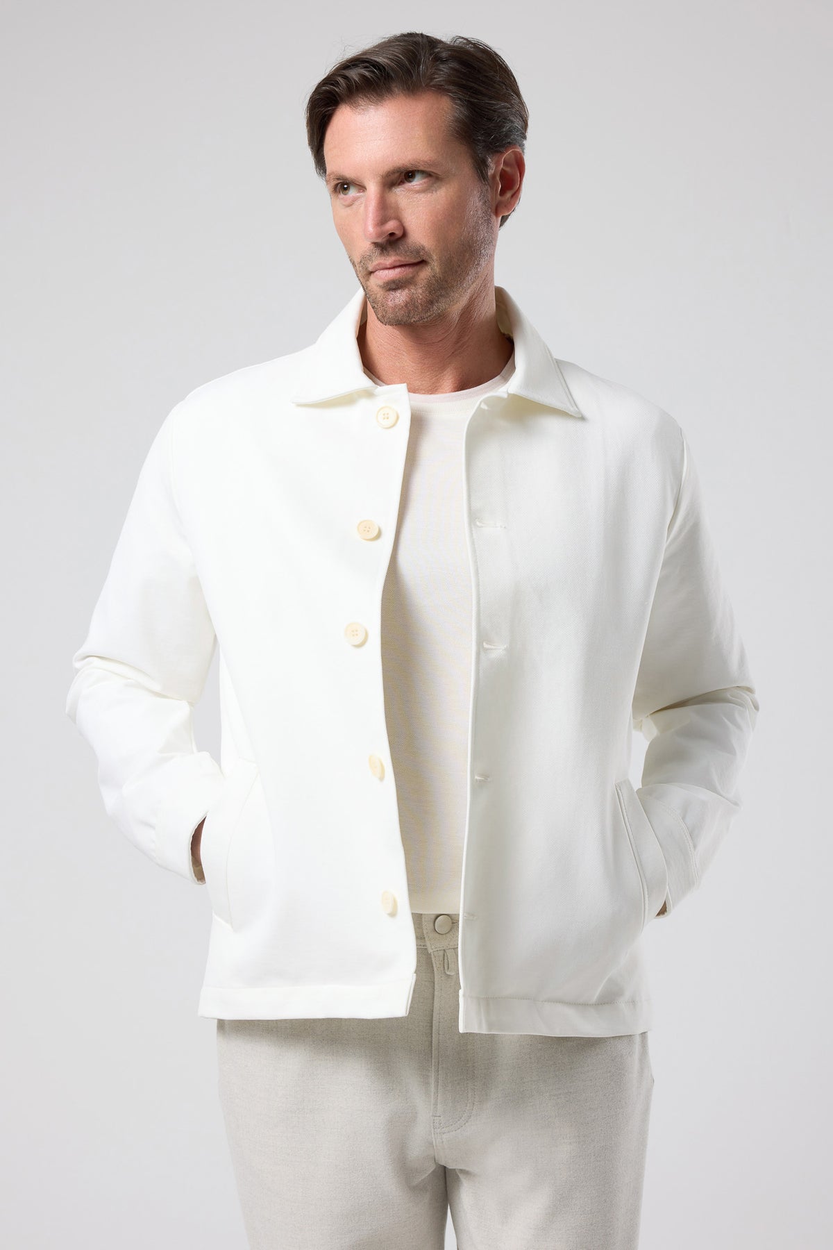 Düğmeli Klasik Yaka Ceket - CKT-5033-BEIGE-S - CKT-5033-BEIGE-S_39