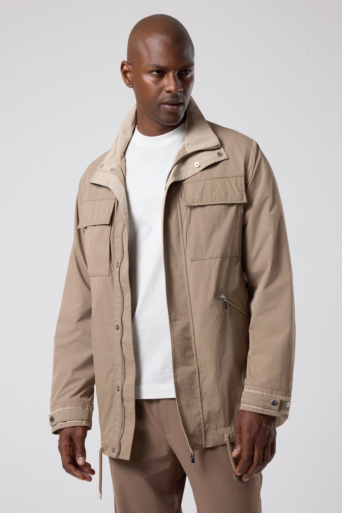 Kapüşonlu Cep Detaylı Ceket - CKT-5042-BEIGE-S - CKT-5042-BEIGE-S_5