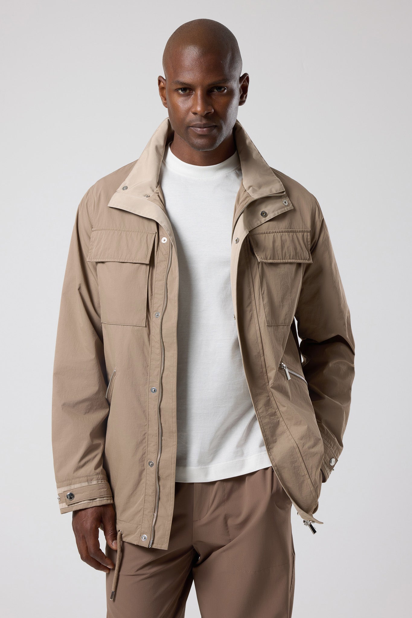 Kapüşonlu Cep Detaylı Ceket - CKT-5042-BEIGE-S - CKT-5042-BEIGE-S_6