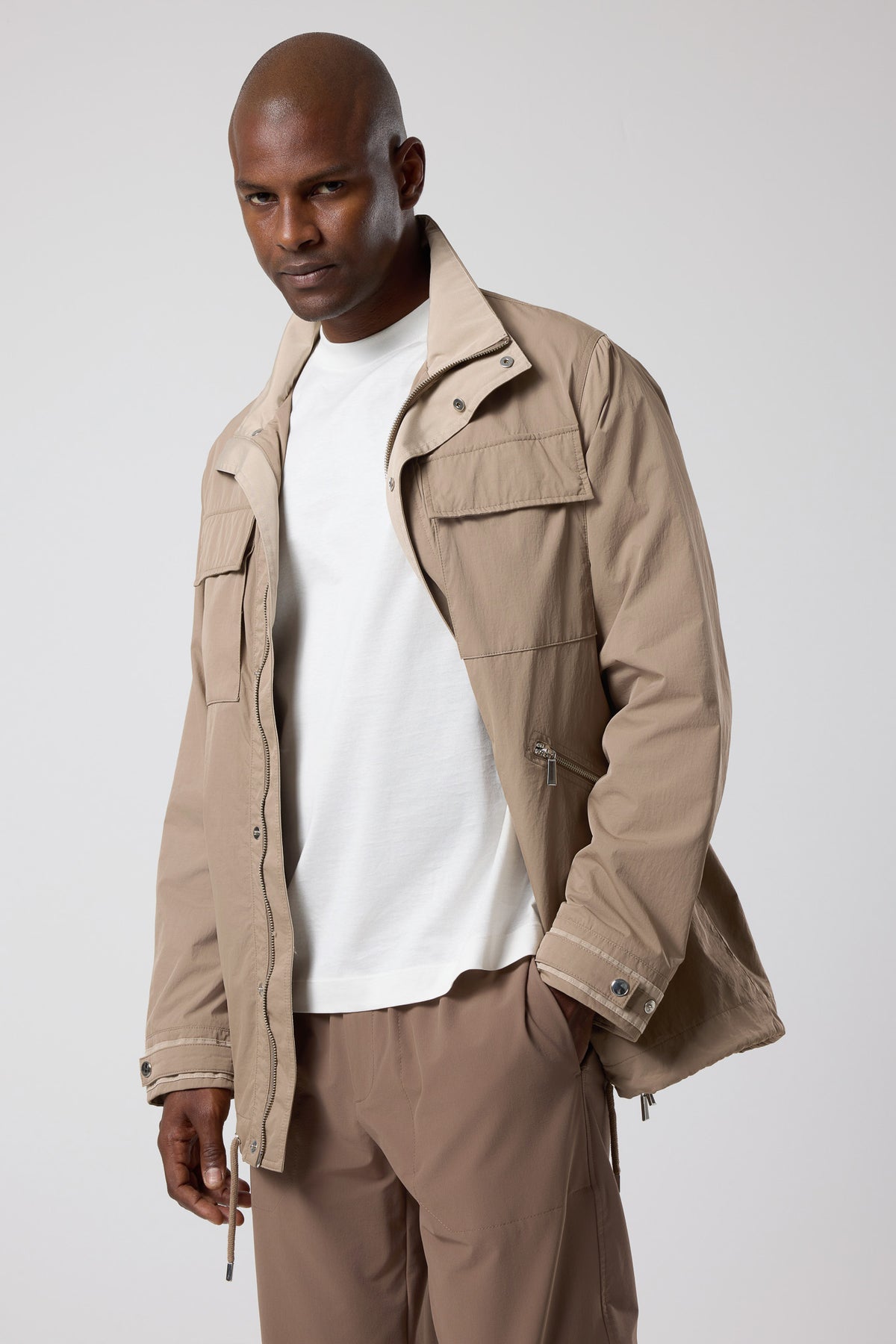 Kapüşonlu Cep Detaylı Ceket - CKT-5042-BEIGE-S - CKT-5042-BEIGE-S_7