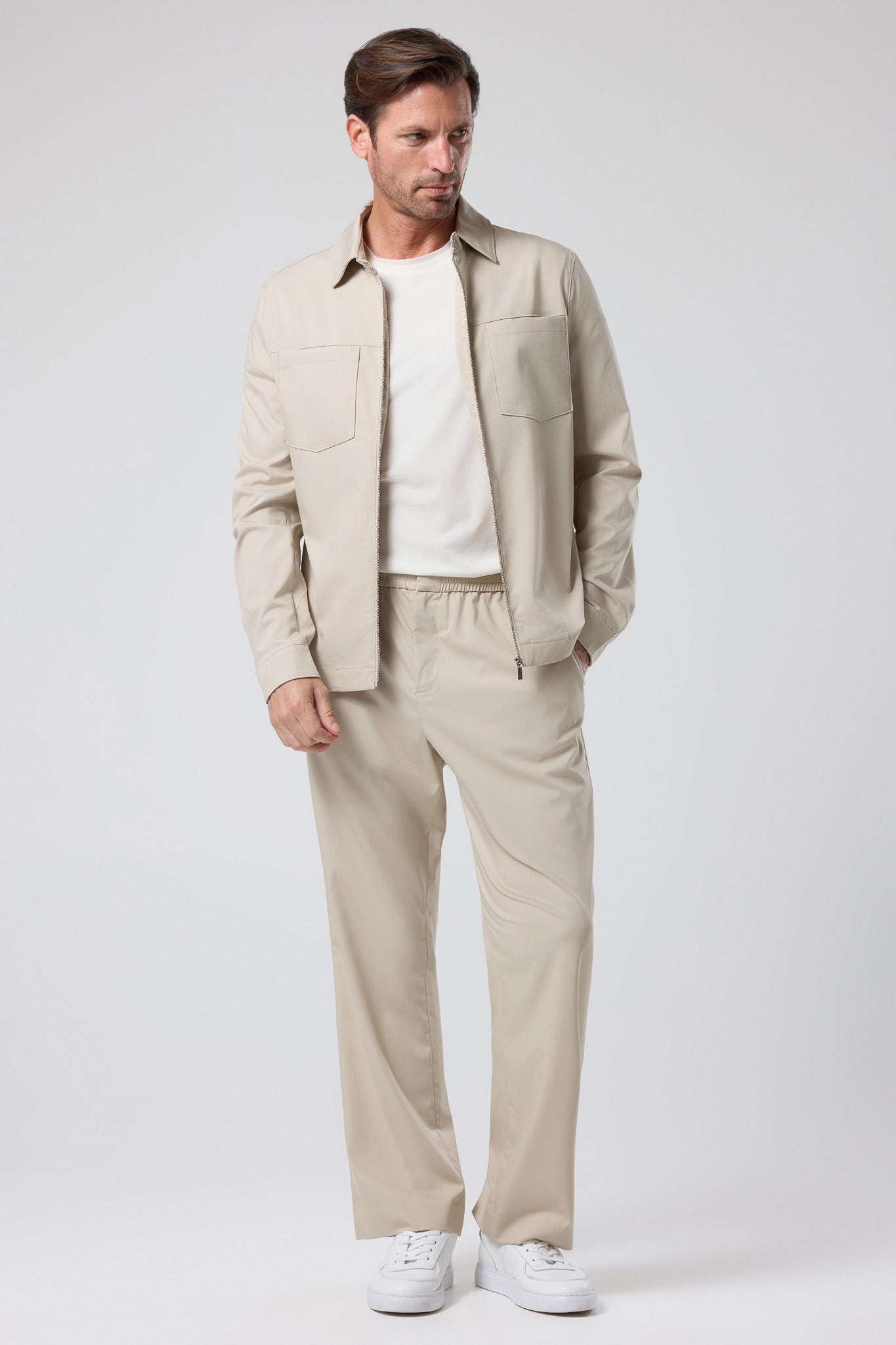 Fermuarlı Gömlek Ceket - CKT-5049-BEIGE-S - CKT-5049-BEIGE-S_1