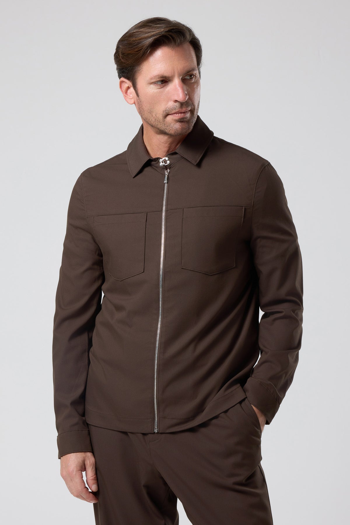 Fermuarlı Gömlek Ceket - CKT-5049-BEIGE-S - CKT-5049-BEIGE-S_25