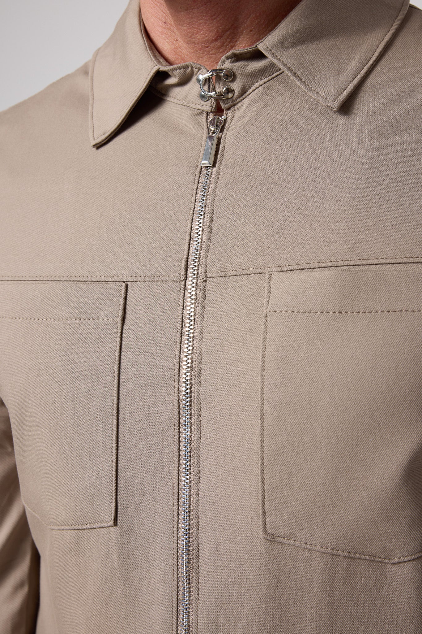 Fermuarlı Gömlek Ceket - CKT-5049-BEIGE-S - CKT-5049-BEIGE-S_35