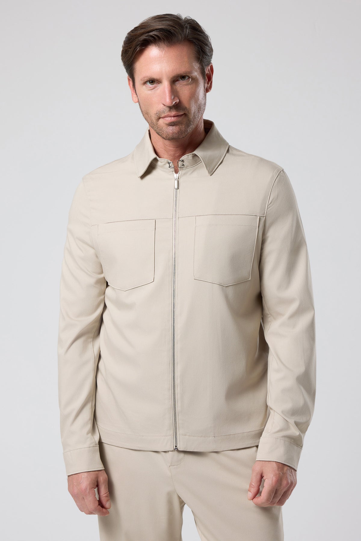 Fermuarlı Gömlek Ceket - CKT-5049-BEIGE-S - CKT-5049-BEIGE-S_7
