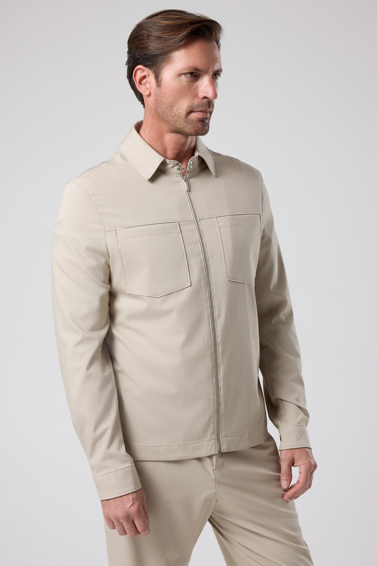 Fermuarlı Gömlek Ceket - CKT-5049-BEIGE-S - CKT-5049-BEIGE-S_8