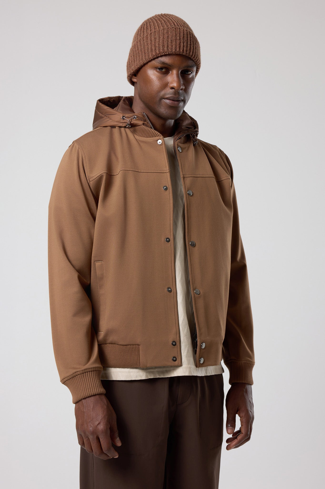 Kapüşonlu Düğmeli Ceket - CKT-5050-BEIGE-S - CKT-5050-BEIGE-S_12
