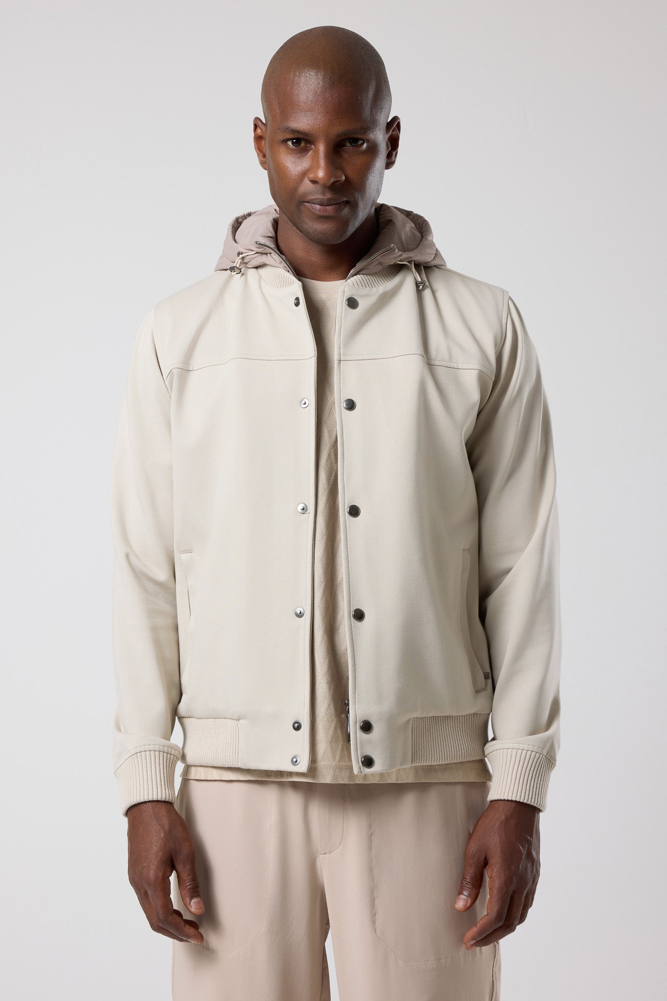 Kapüşonlu Düğmeli Ceket - CKT-5050-BEIGE-S - CKT-5050-BEIGE-S_45