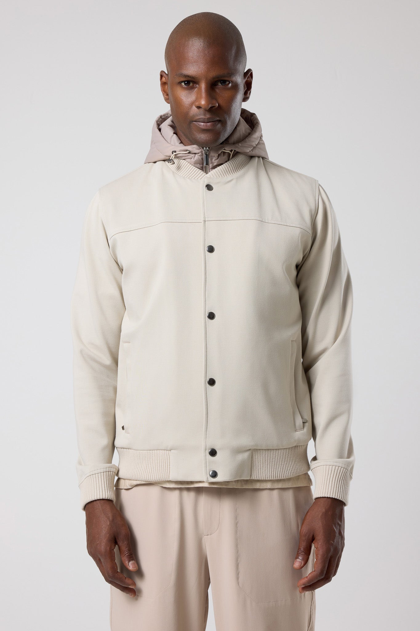 Kapüşonlu Düğmeli Ceket - CKT-5050-BEIGE-S - CKT-5050-BEIGE-S_50