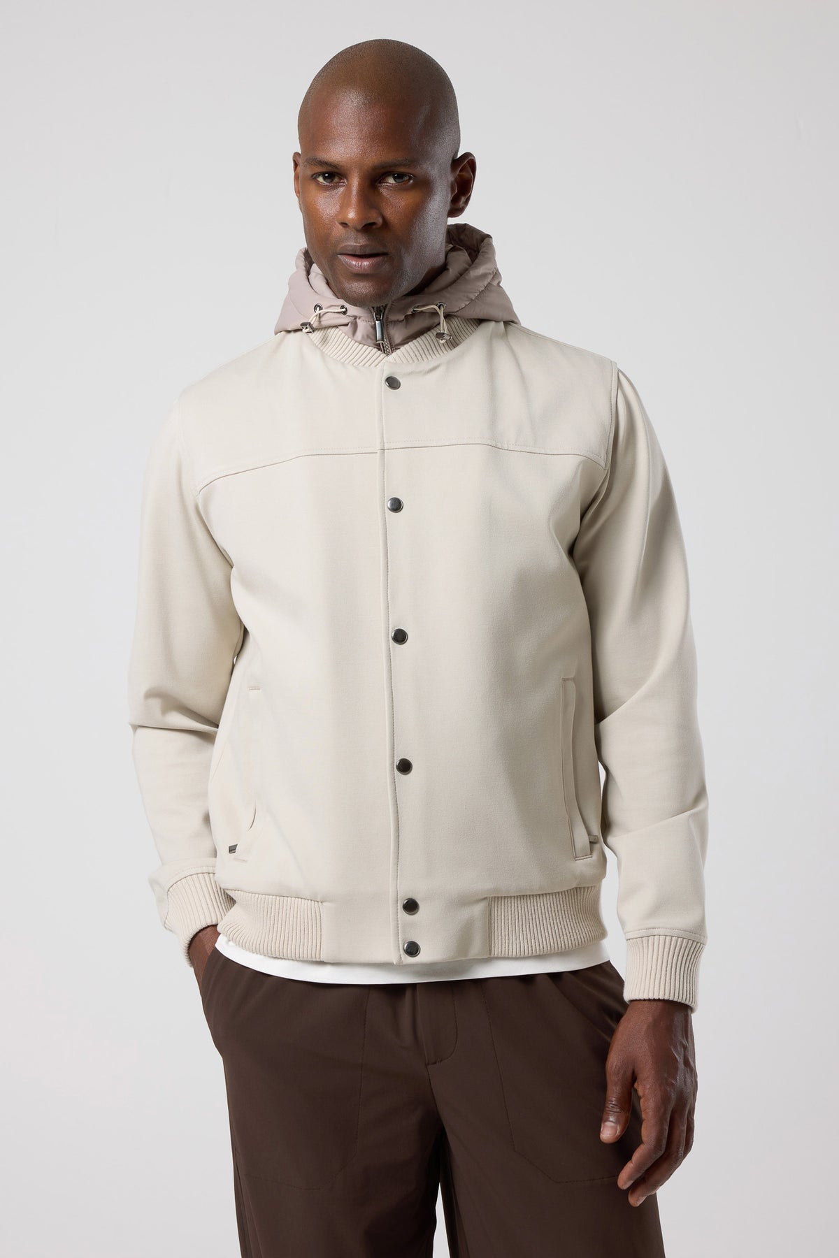 Kapüşonlu Düğmeli Ceket - CKT-5050-BEIGE-S - CKT-5050-BEIGE-S_68