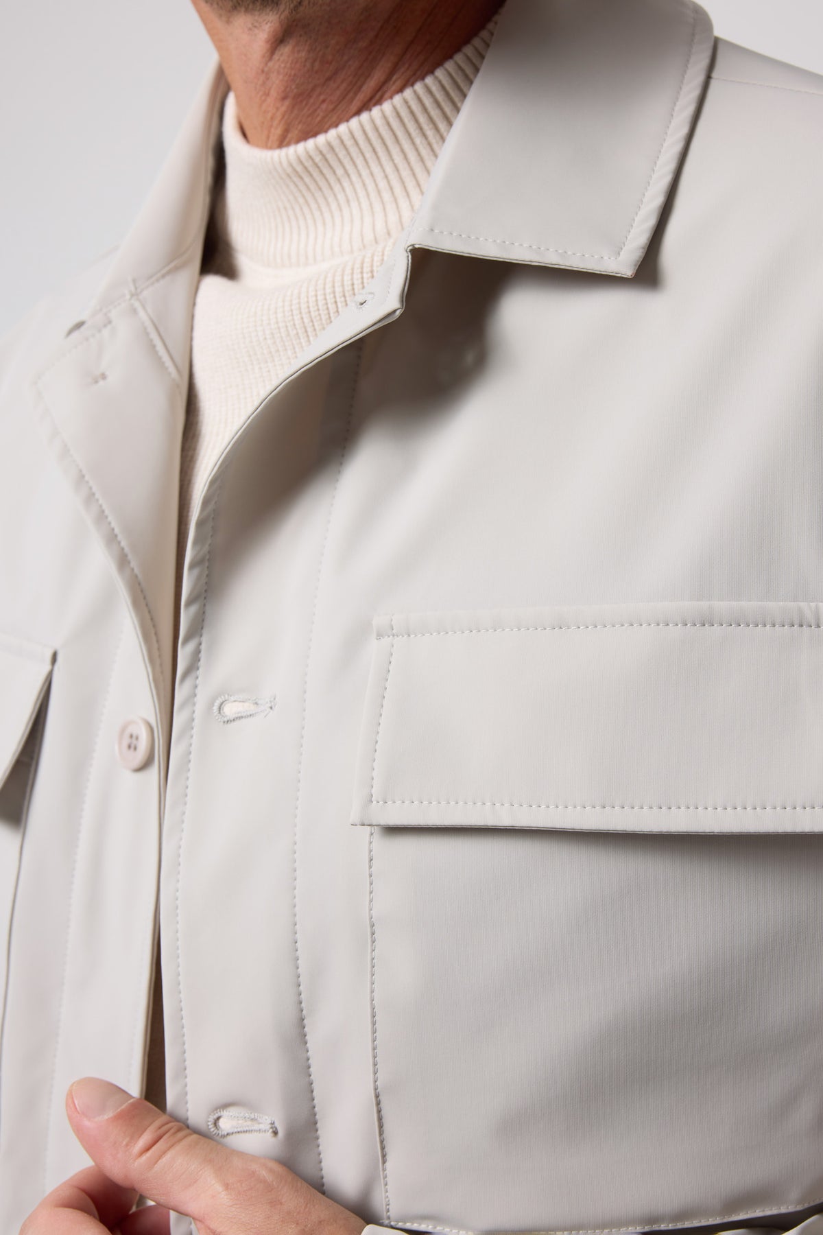 Çift Cepli Gömlek Ceket - CKT-5052-BEIGE-S - CKT-5052-BEIGE-S_12