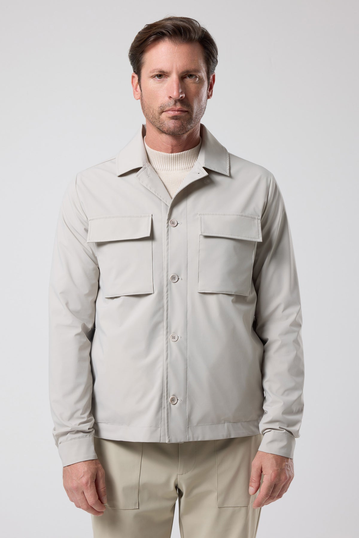 Çift Cepli Gömlek Ceket - CKT-5052-BEIGE-S - CKT-5052-BEIGE-S_14