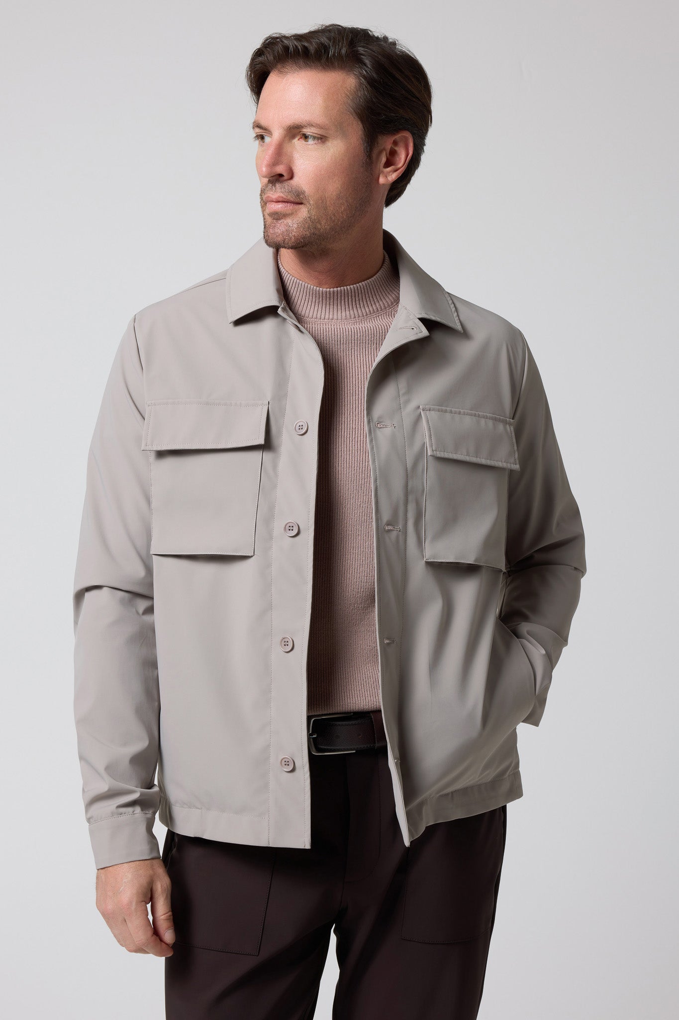 Çift Cepli Gömlek Ceket - CKT-5052-BEIGE-S - CKT-5052-BEIGE-S_2