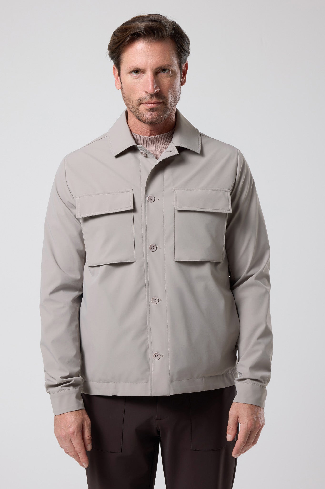 Çift Cepli Gömlek Ceket - CKT-5052-BEIGE-S - CKT-5052-BEIGE-S_3