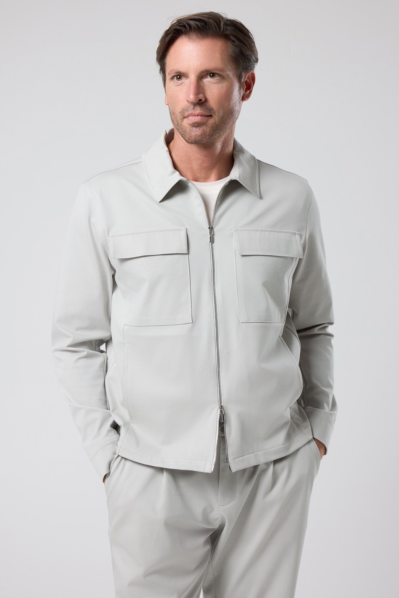 Fermuarlı Cep Detaylı Ceket - CKT-5053-BEIGE-S - CKT-5053-BEIGE-S_30
