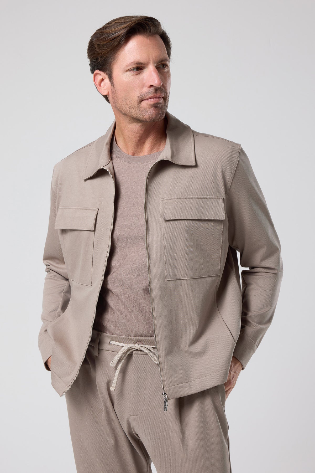 Fermuarlı Cep Detaylı Ceket - CKT-5053-BEIGE-S - CKT-5053-BEIGE-S_52