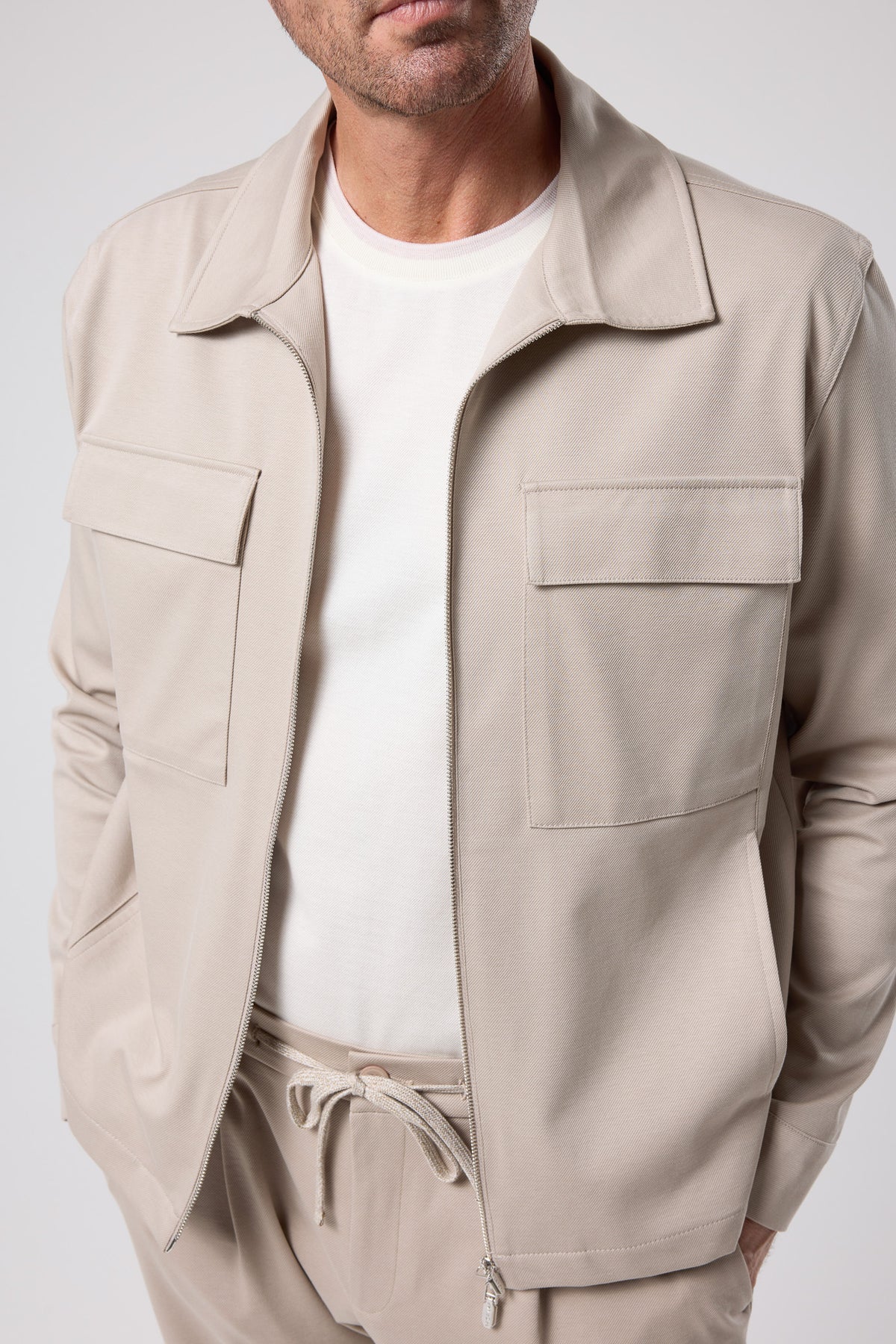 Fermuarlı Cep Detaylı Ceket - CKT-5053-BEIGE-S - CKT-5053-BEIGE-S_71