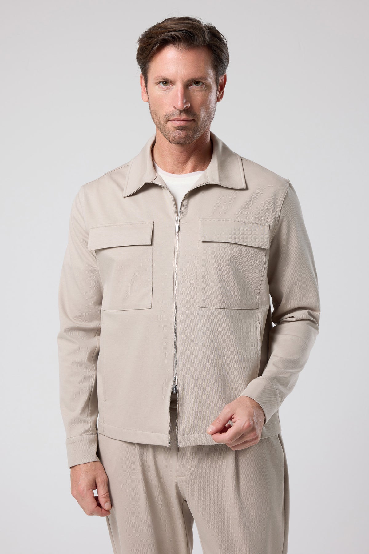 Fermuarlı Cep Detaylı Ceket - CKT-5053-BEIGE-S - CKT-5053-BEIGE-S_77