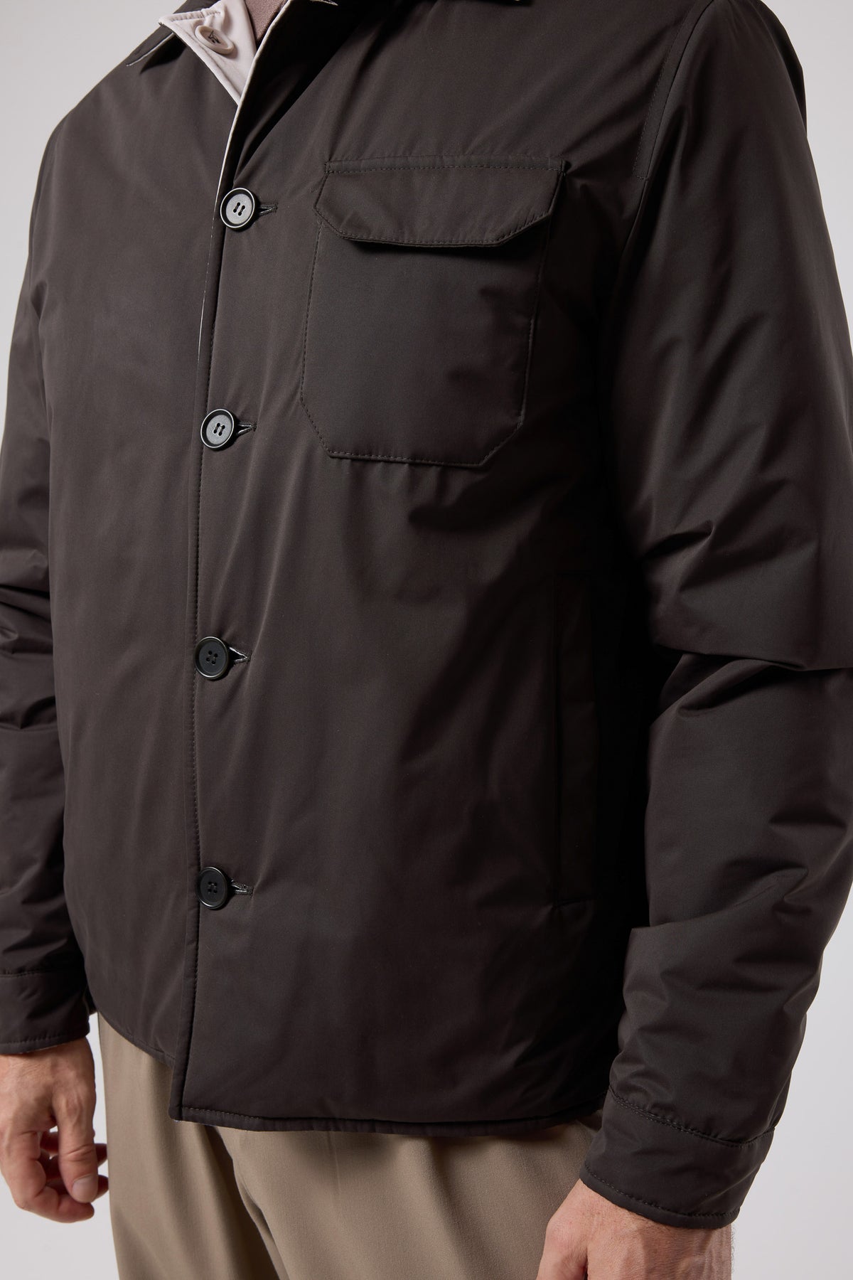 Kapak Cepli Düğmeli Ceket - CKT-5063-BROWN-S - CKT-5063-BROWN-S_16