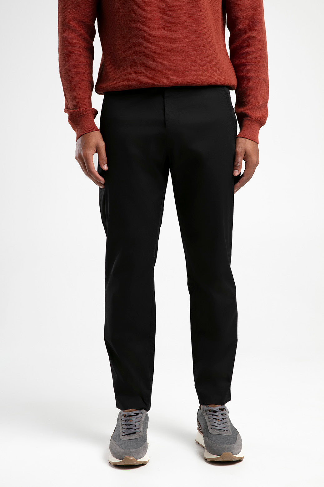 Modern Kesim Bilek Boyu Erkek Pantolon - Siyah
