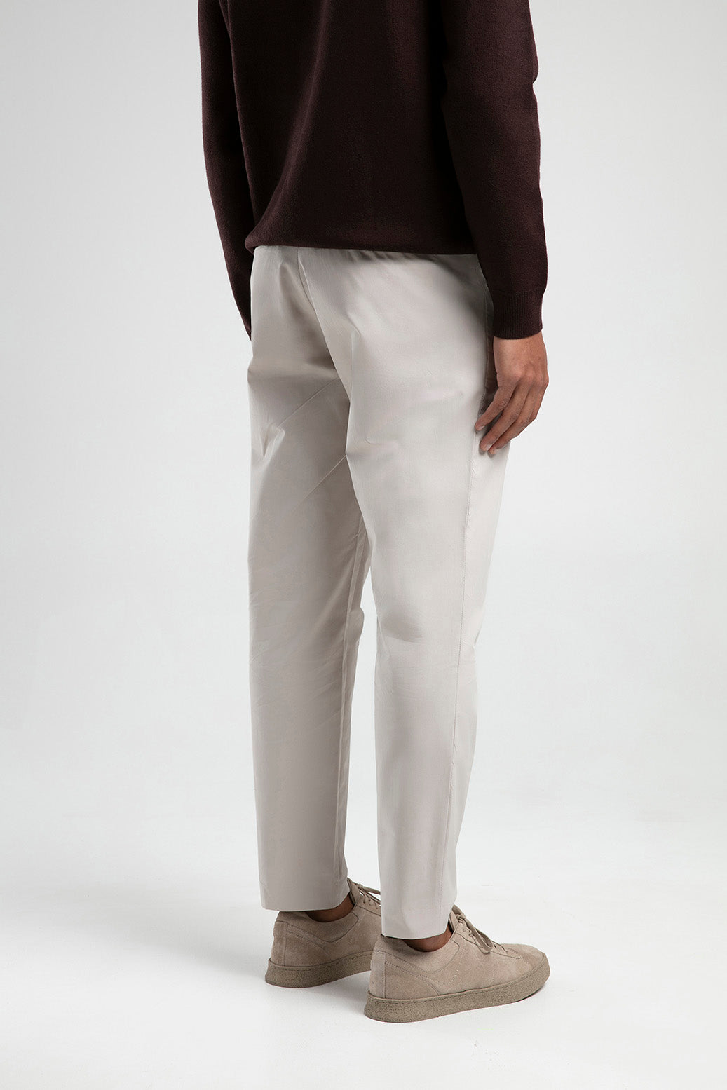 Modern Kesim Bilek Boyu Erkek Pantolon - Beige