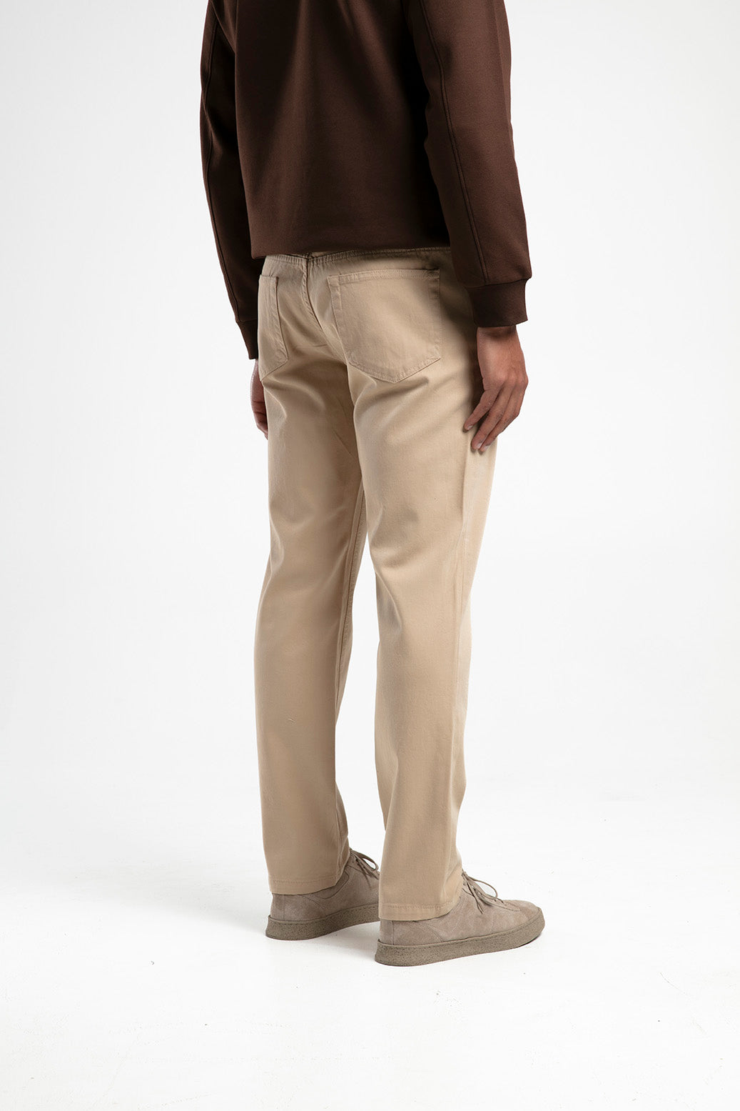 Slim Fit Beş Cep Erkek Pantolon - Bej