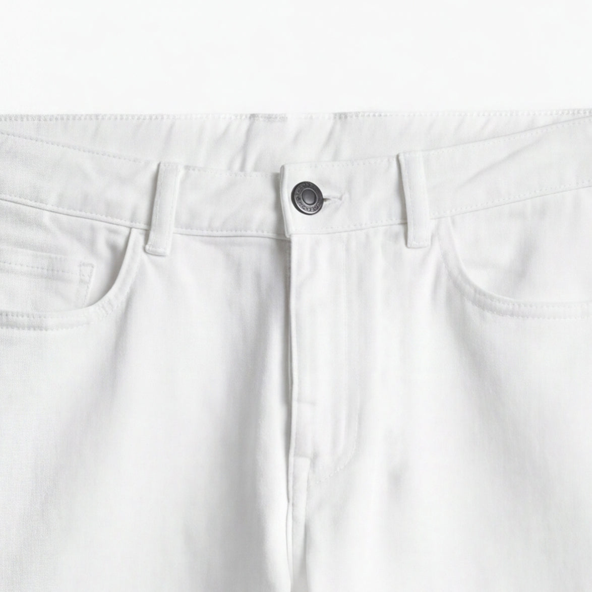 Slim Fit Beş Cep Erkek Pantolon - Beyaz
