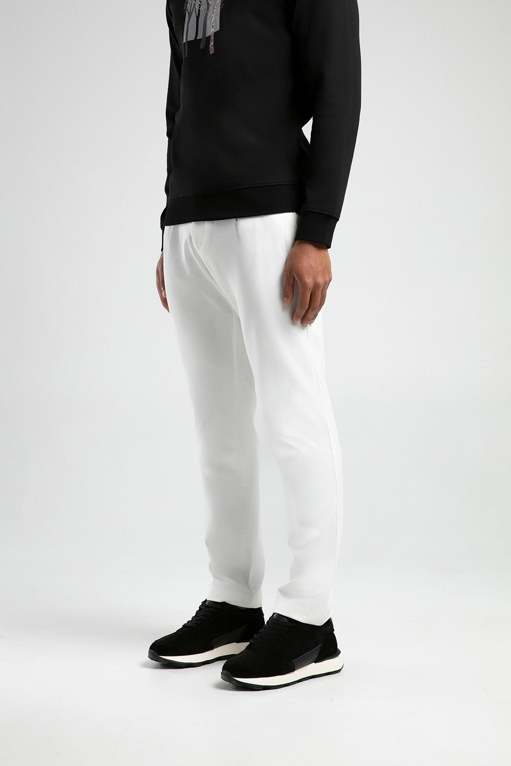 Rahat Kesim Erkek Pantolon - Beyaz