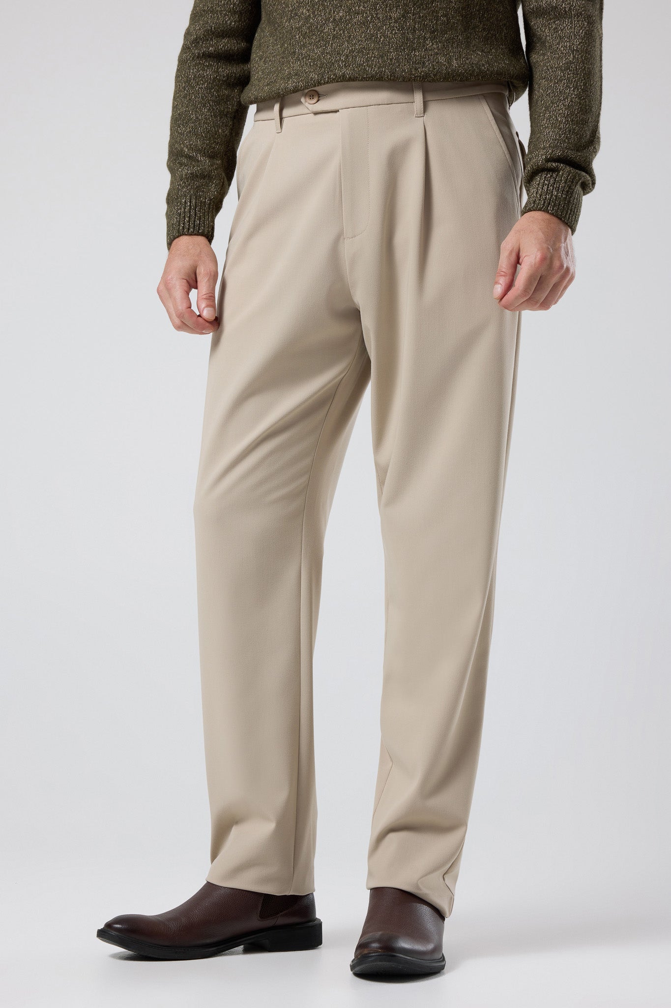 Pileli Klasik Pantolon - PNT-6091-BEIGE-30 - PNT-6091-BEIGE-30_1