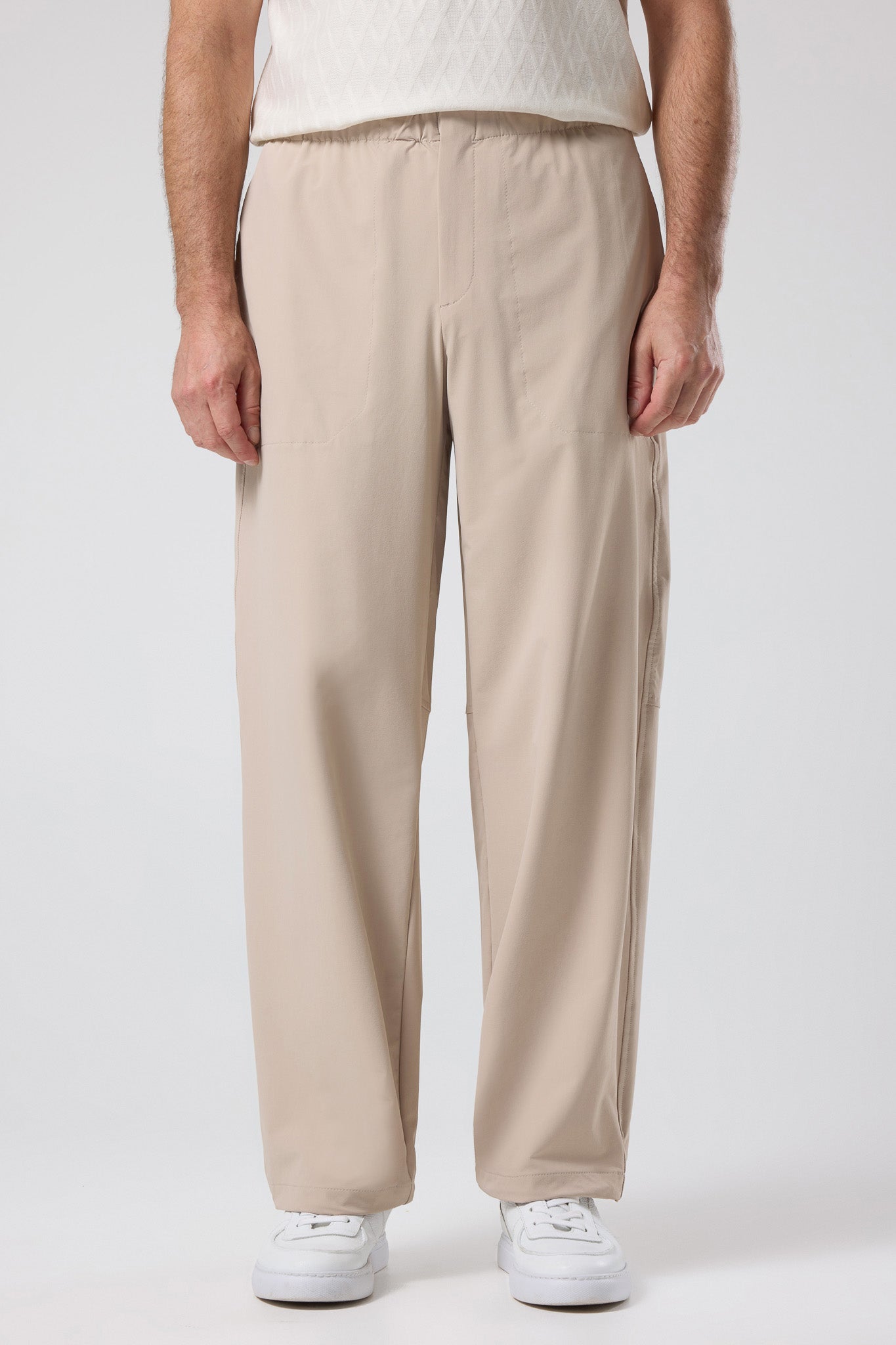 Elastik Belli Rahat Kesim Pantolon - PNT-6096-BEIGE-30