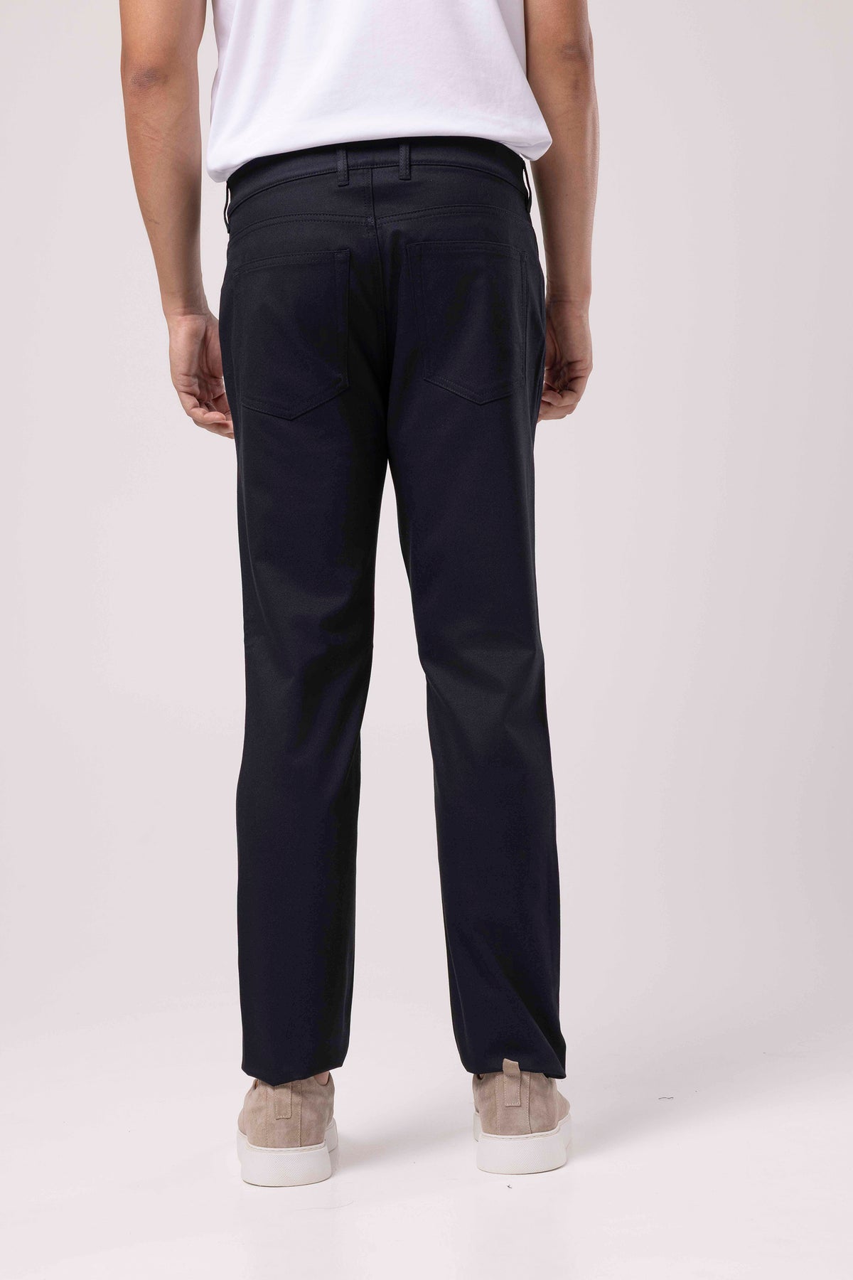Straight-Leg Trousers with Classic Waist