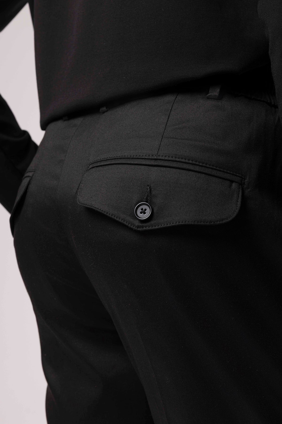 Pile Detaylı Düz Paça Pantolon
