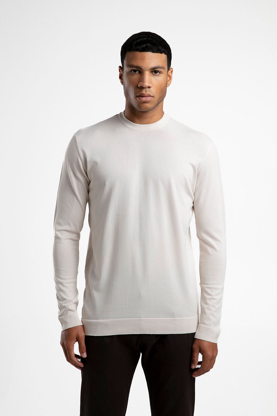 Crew Neck Plain Knitwear
