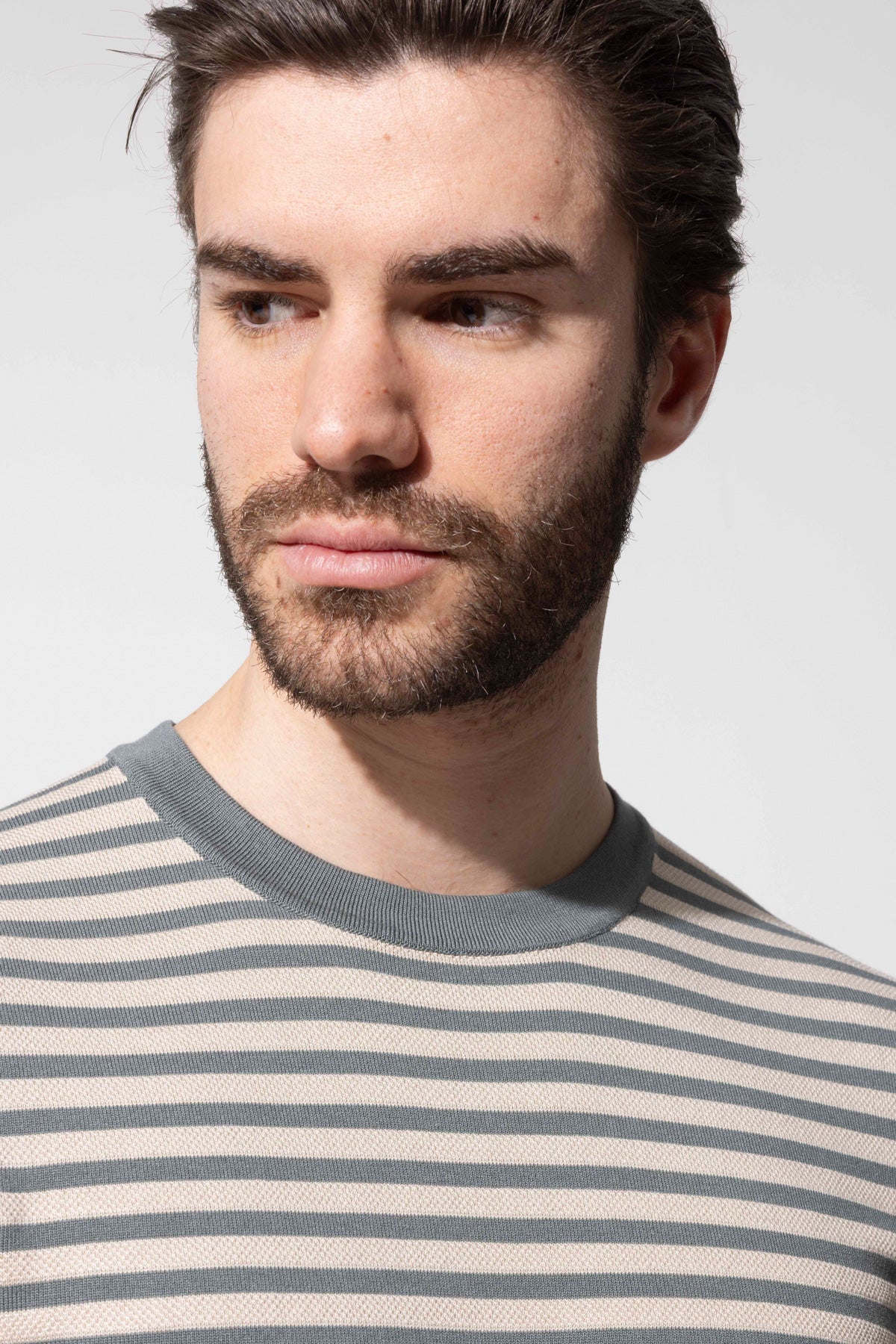 Çizgili Triko T-Shirt