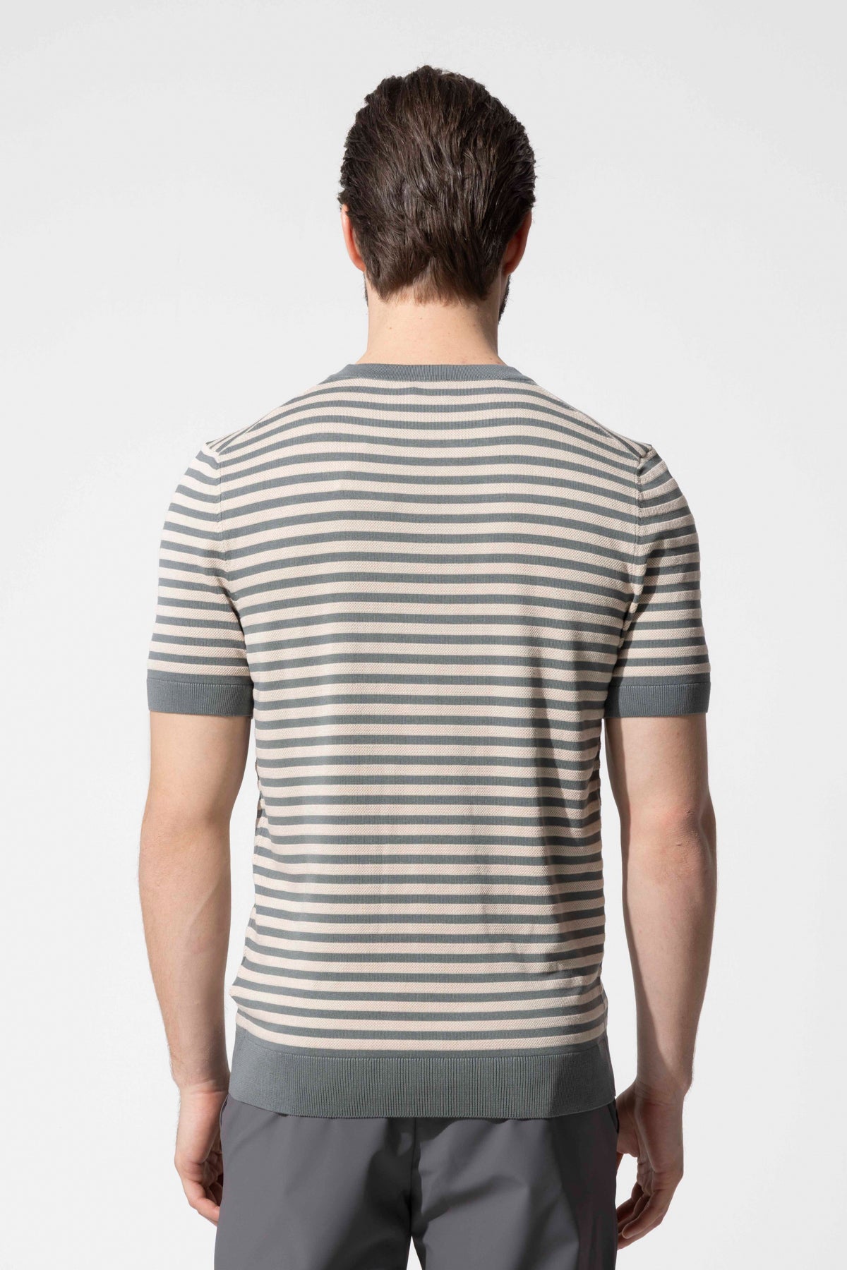 Çizgili Triko T-Shirt