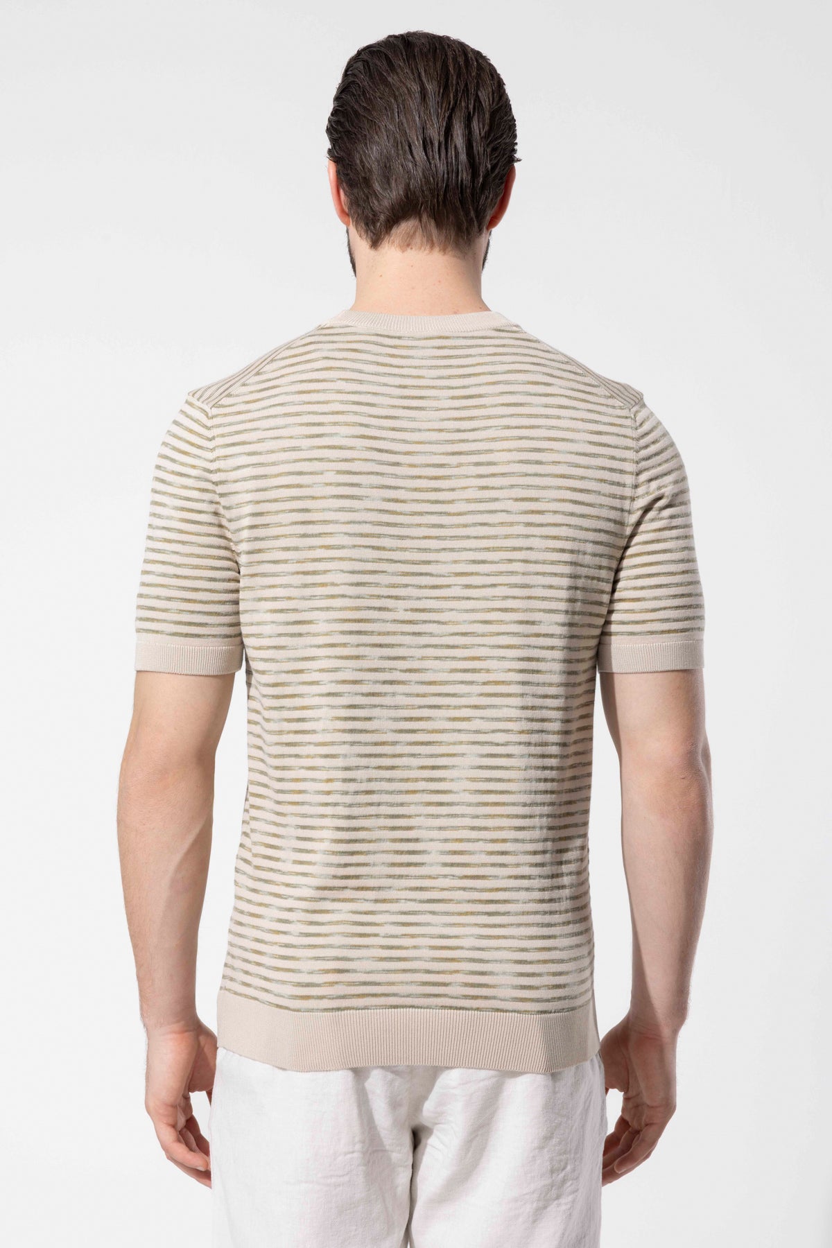 Çizgili Triko T-Shirt