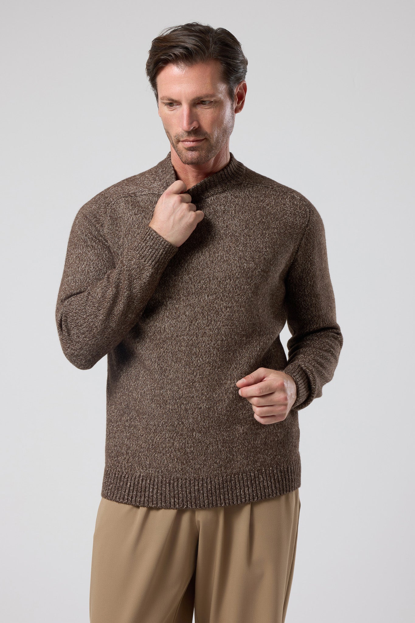 Balıkçı Yaka Dokulu Triko - TV-4102-KHAKI-S - TV-4102-KHAKI-S_3
