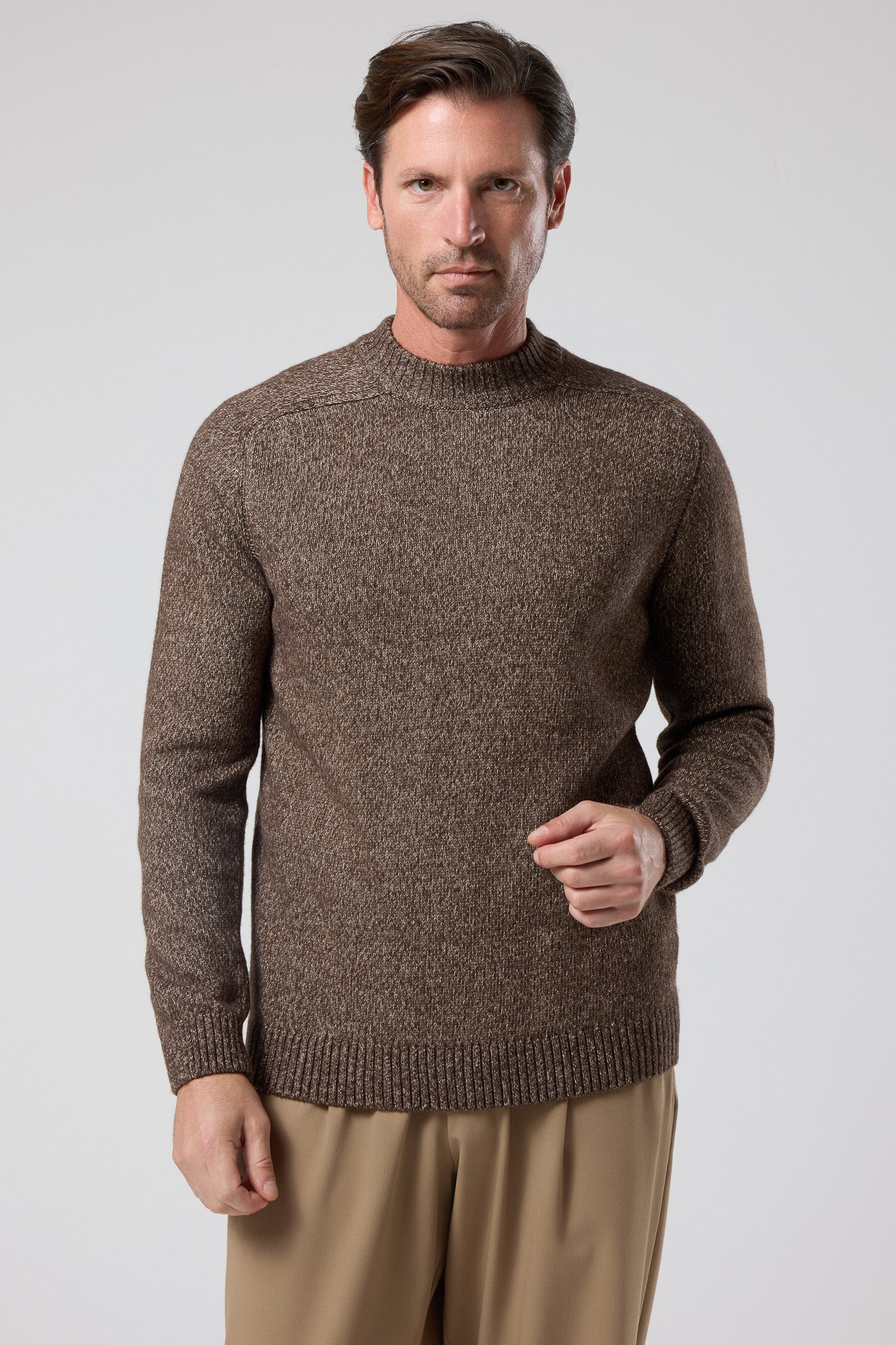 Balıkçı Yaka Dokulu Triko - TV-4102-KHAKI-S - TV-4102-KHAKI-S_4