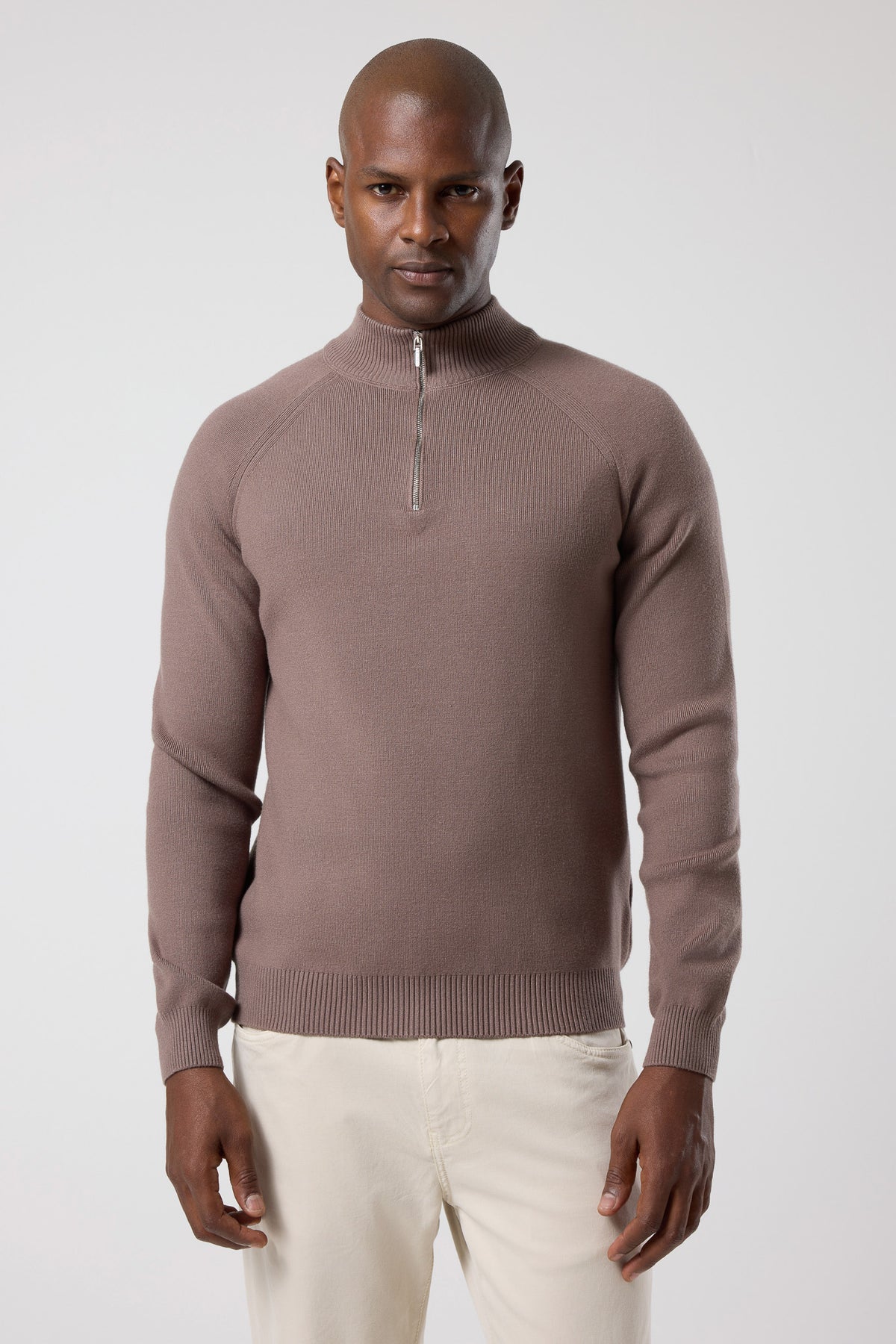 Yarım Fermuarlı Dik Yaka Triko - TV-4103-BROWN-S - TV-4103-BROWN-S_33