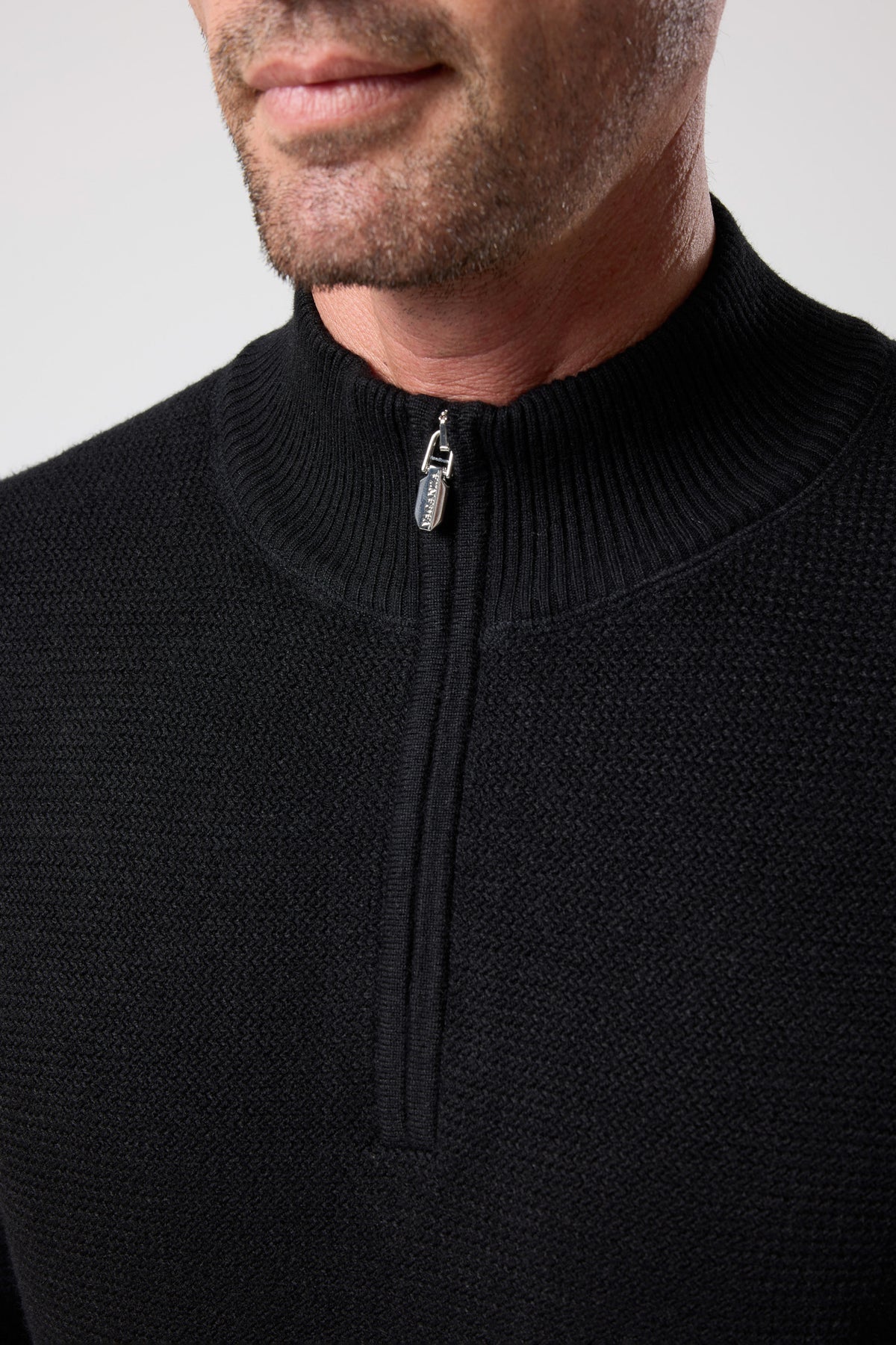 Yarım Fermuarlı Triko - TV-4112-BLACK-S - TV-4112-BLACK-S_4