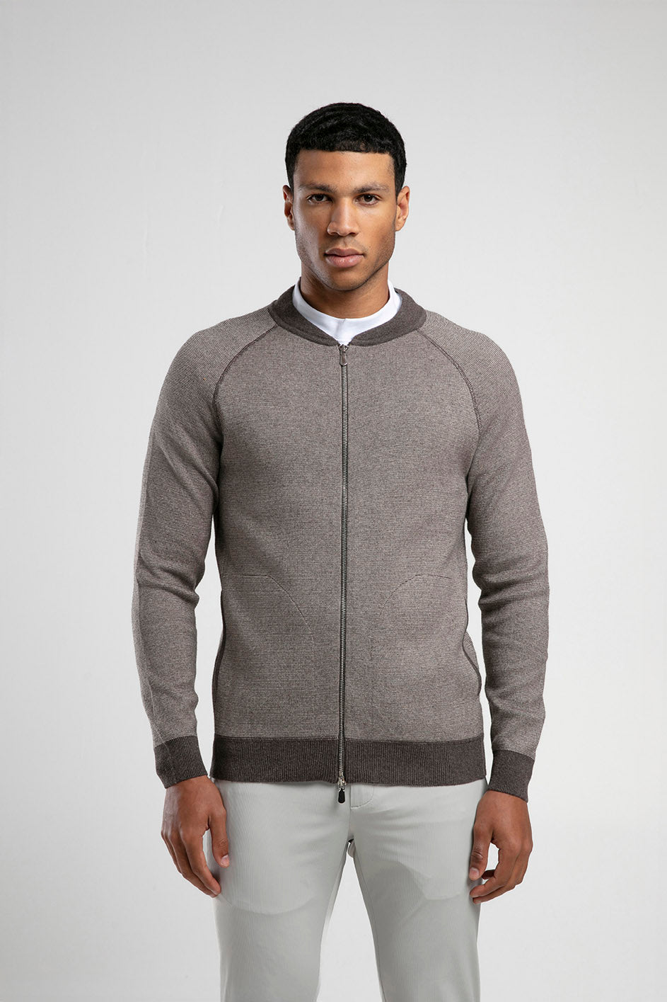 Zipped Raglan Sleeve Knitwear