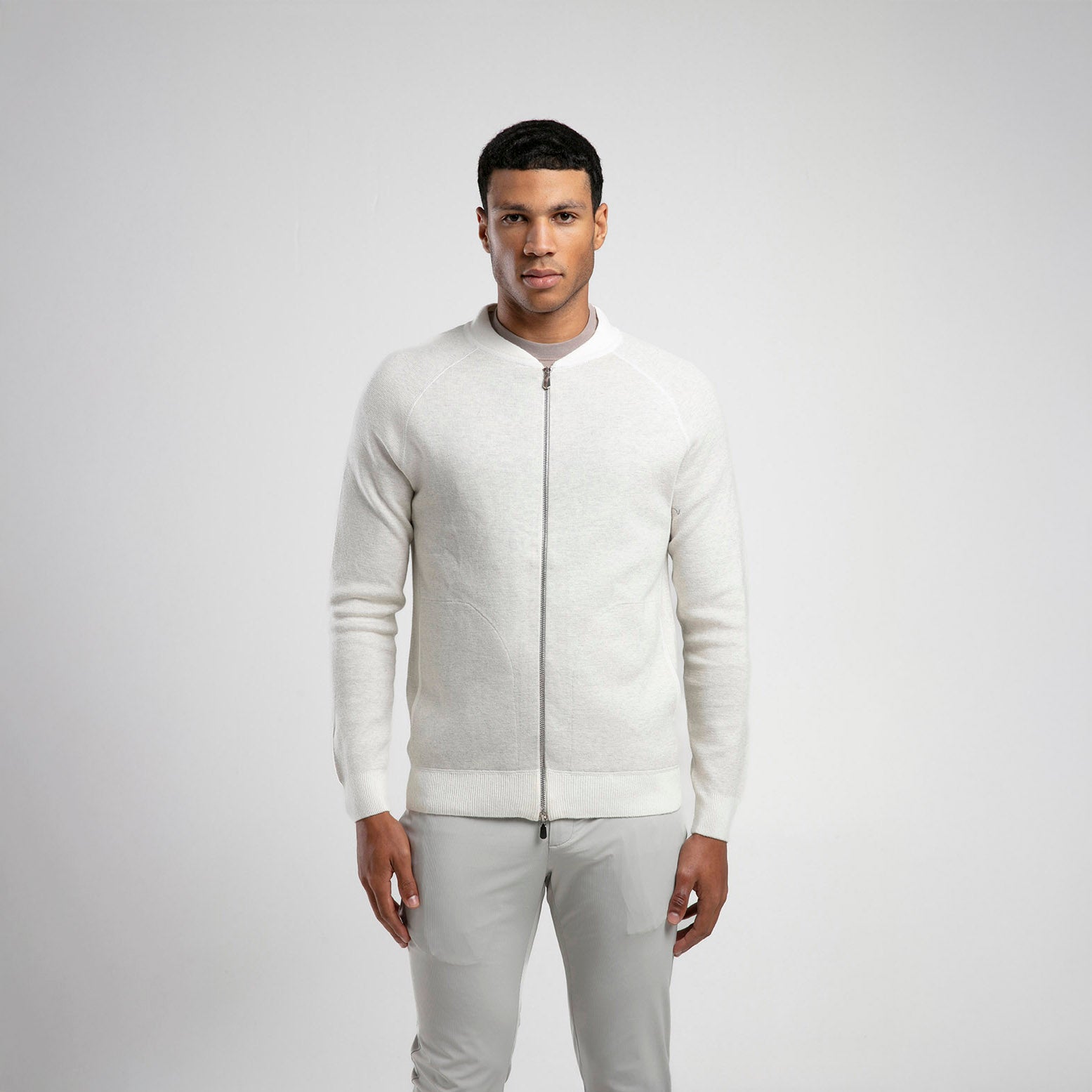 Zipped Raglan Sleeve Knitwear